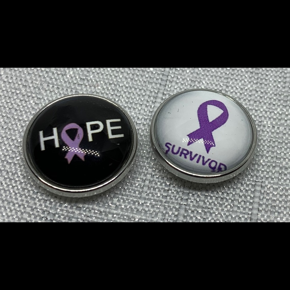 Cancer Survivor/Relay for Life Snap Button Set